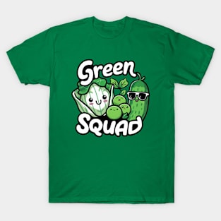 Cute Vegetables Green Squad T-Shirt